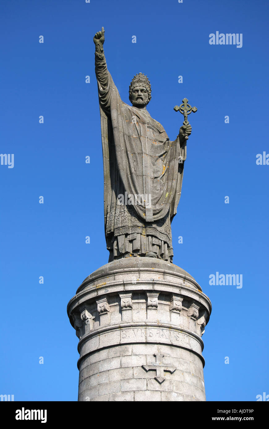 Statua di papa Urbano II, Chatillon-sur-Marne, Marne, Champagne-Ardenne, Francia Foto Stock