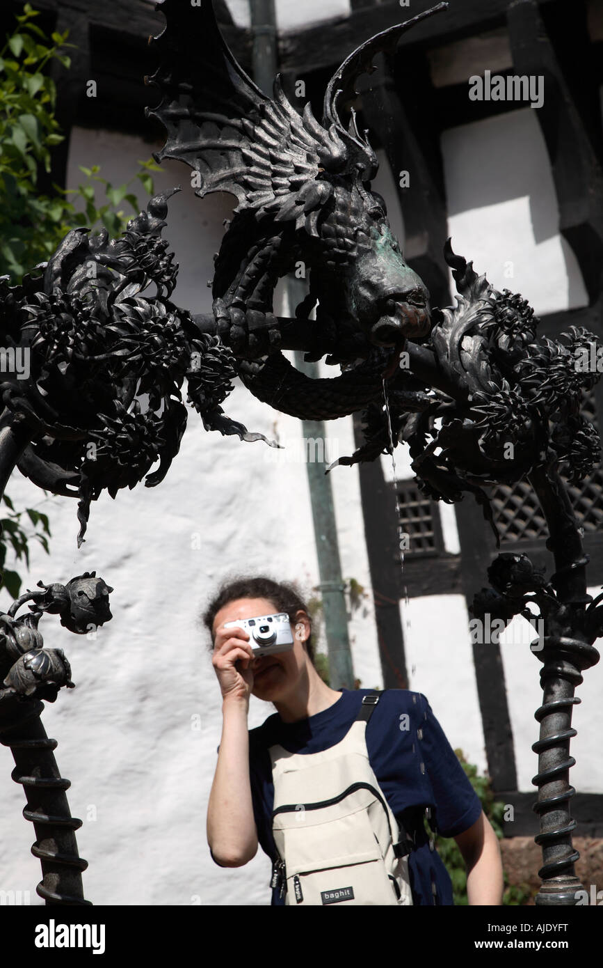 Turingia Turingia Eisenach Wartburg Innenhof Innenhoefe Cortile interno Patio Burghof Foto Stock