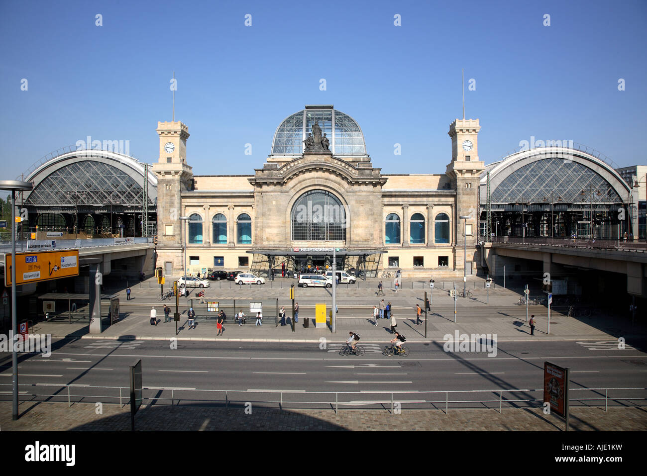 Sachsen Sassonia Dresden Hauptbahnhof Stazione Principale stazione Bahnhof Foto Stock