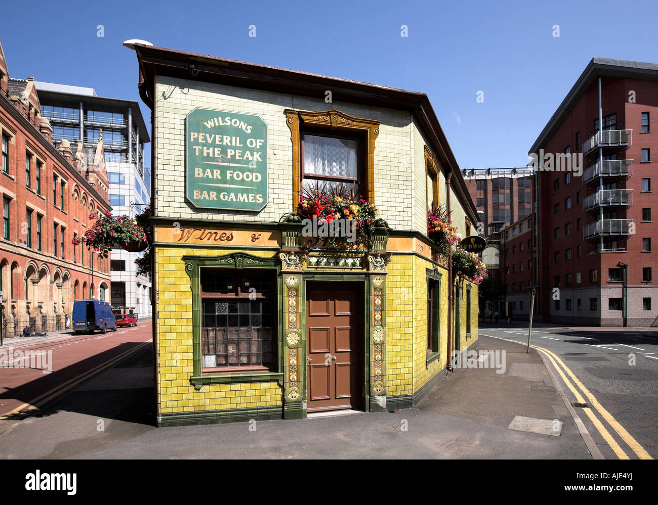 : Peveril del picco pub, Manchester REGNO UNITO Foto Stock