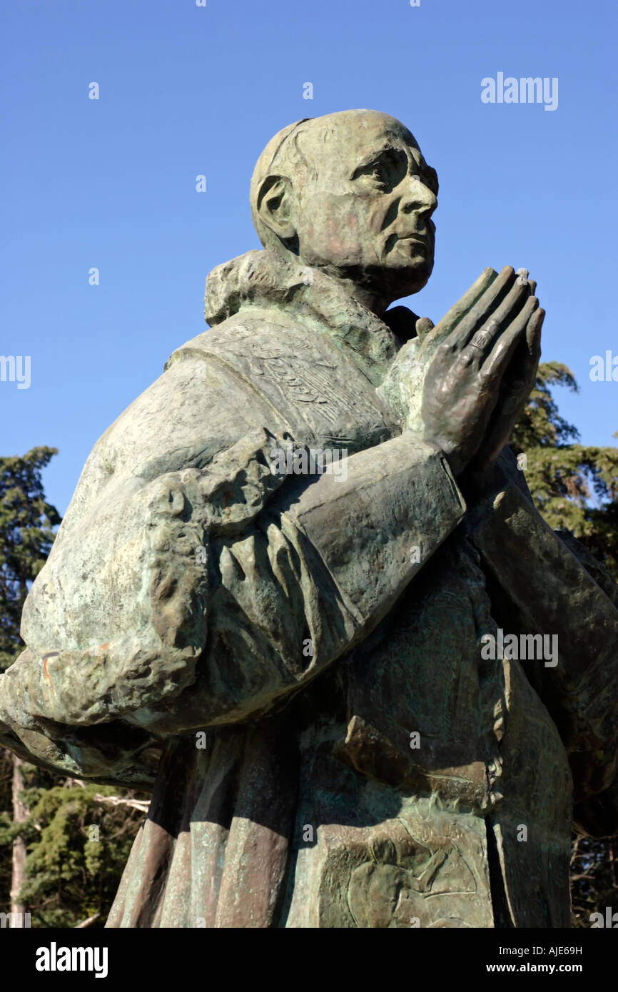 La statua di Papa Paolo VI a Fatima Foto Stock