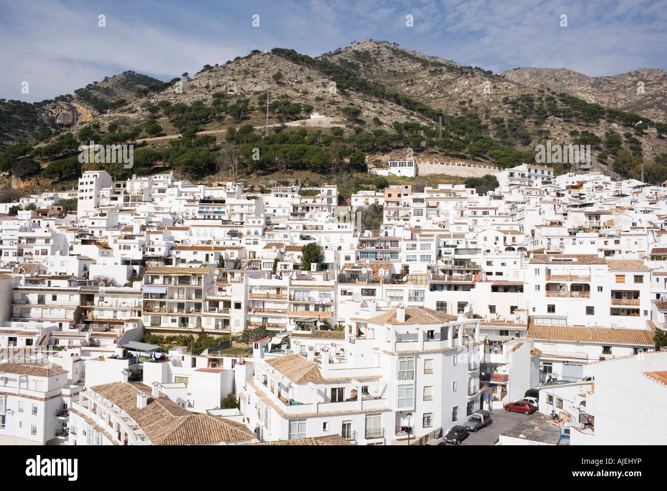 Mijas Spagna tipico villaggio bianco Foto Stock