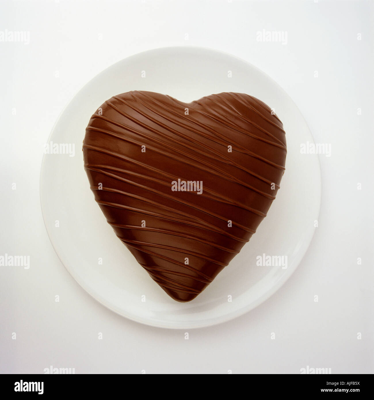 Un cuore di cioccolato Foto Stock