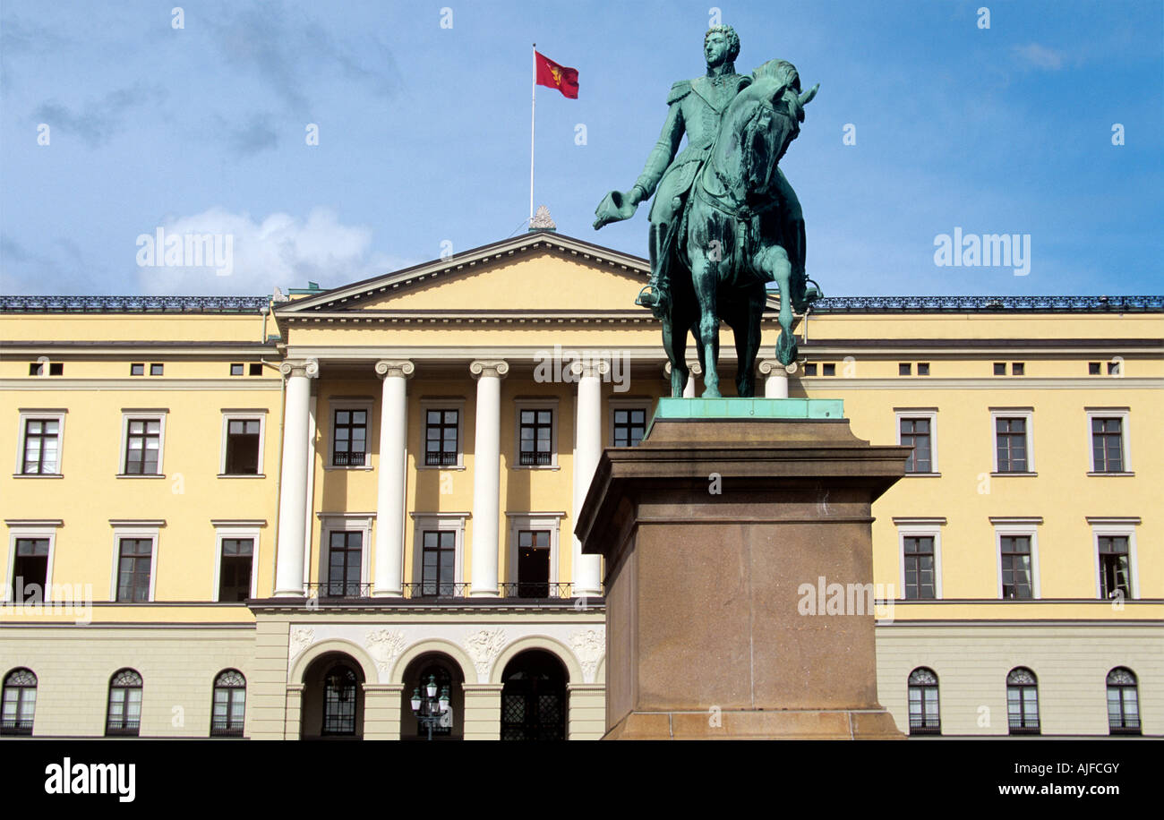 Oslo Royal Palace Foto Stock