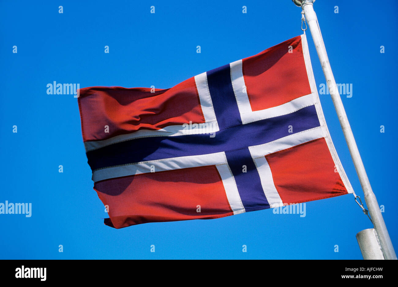 Bandiera norvegese Foto Stock