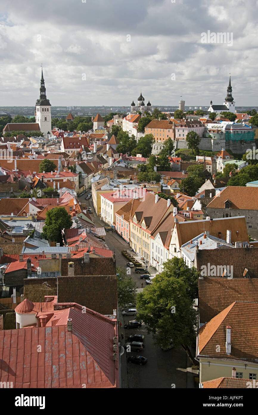 Paesaggio urbano di Tallinn Foto Stock