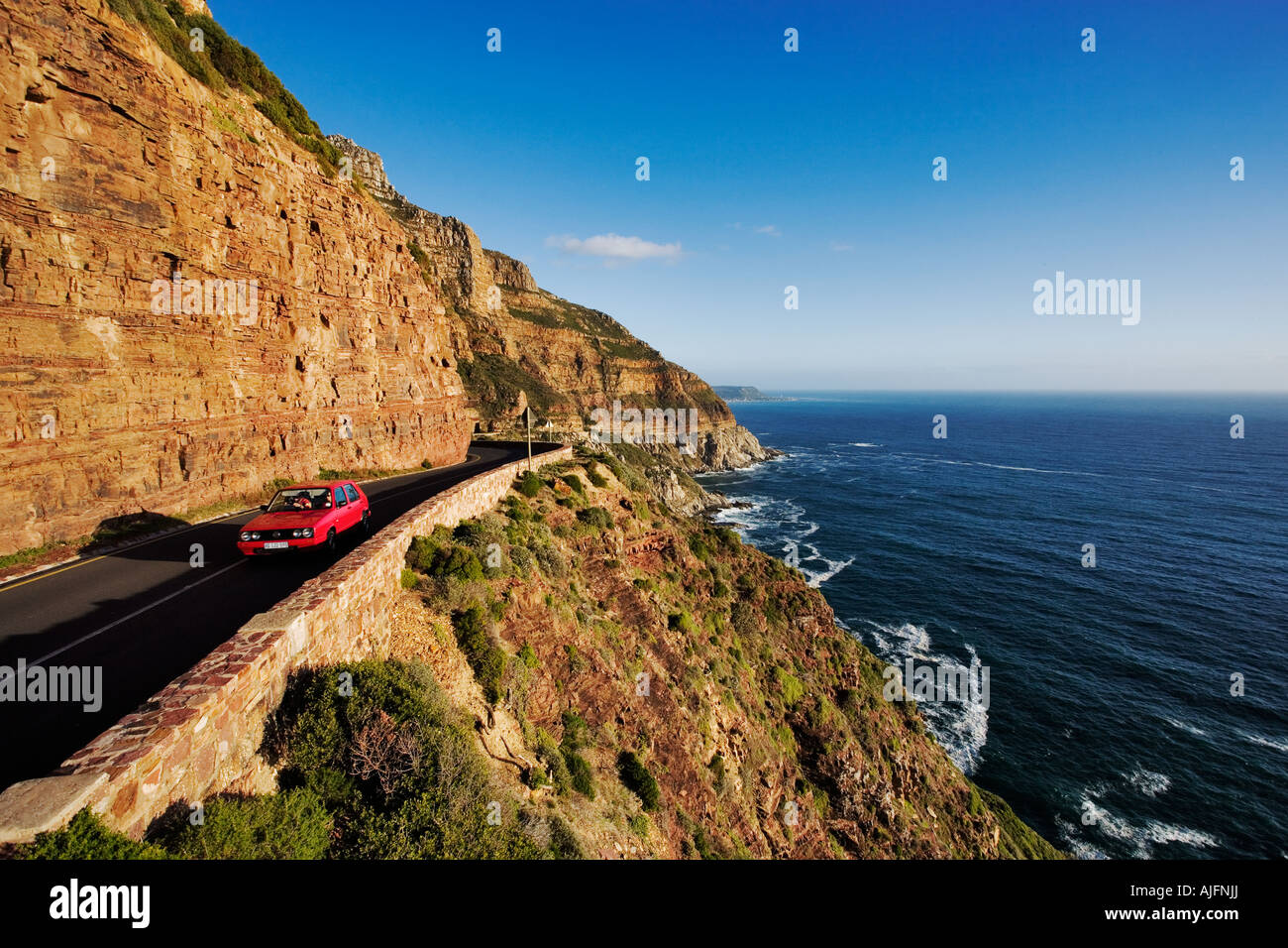 Vista aerea della spettacolare Chapmans Peak Drive Foto Stock