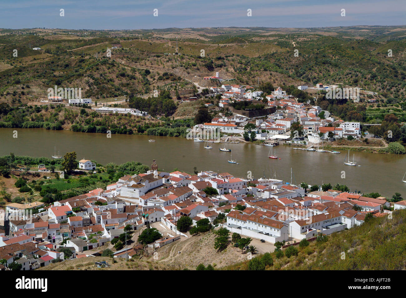 Alcoutin e Sanlucar del Guadiana Foto Stock