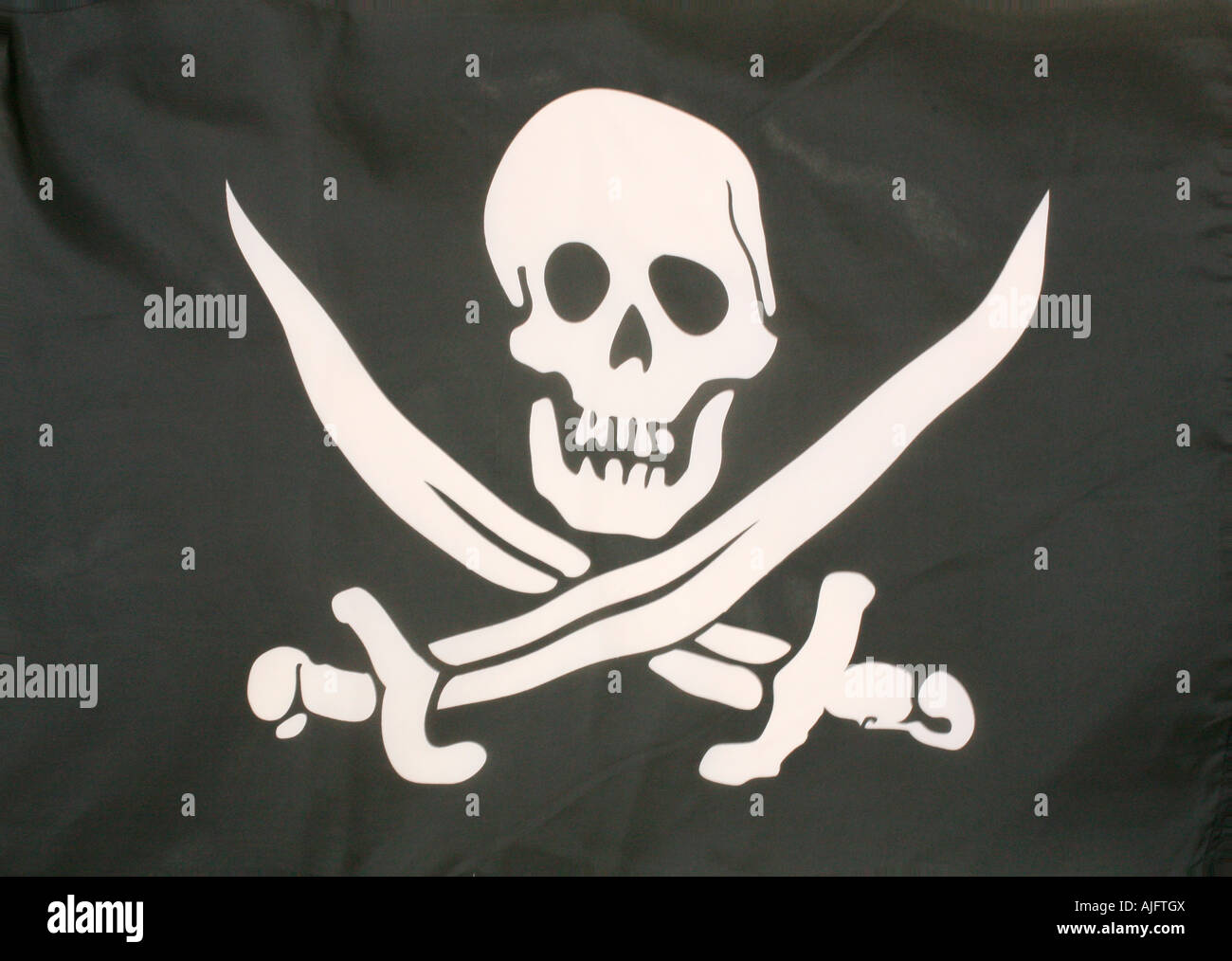 Jolly Roger bandiera pirata Foto Stock