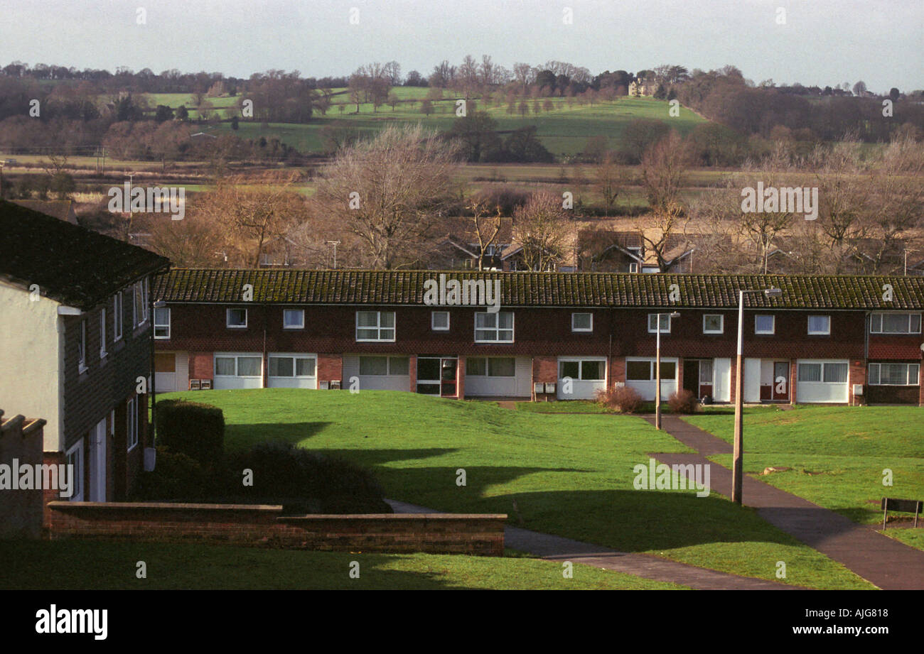 Alloggiamento in estate Highworth Wiltshire Foto Stock