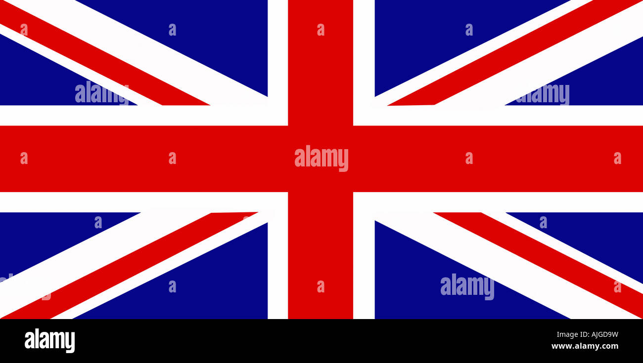 Union Jack flag illustrazione. Bandiera nazionale del Regno Unito Foto Stock