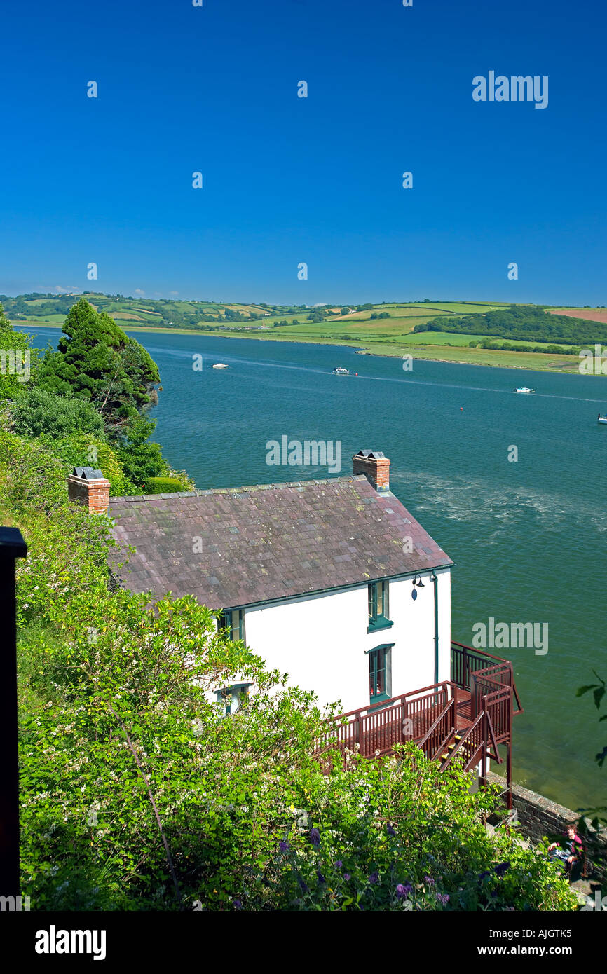 Il Boathouse nel Laugharne in cui Dylan Thomas ha vissuto Foto Stock