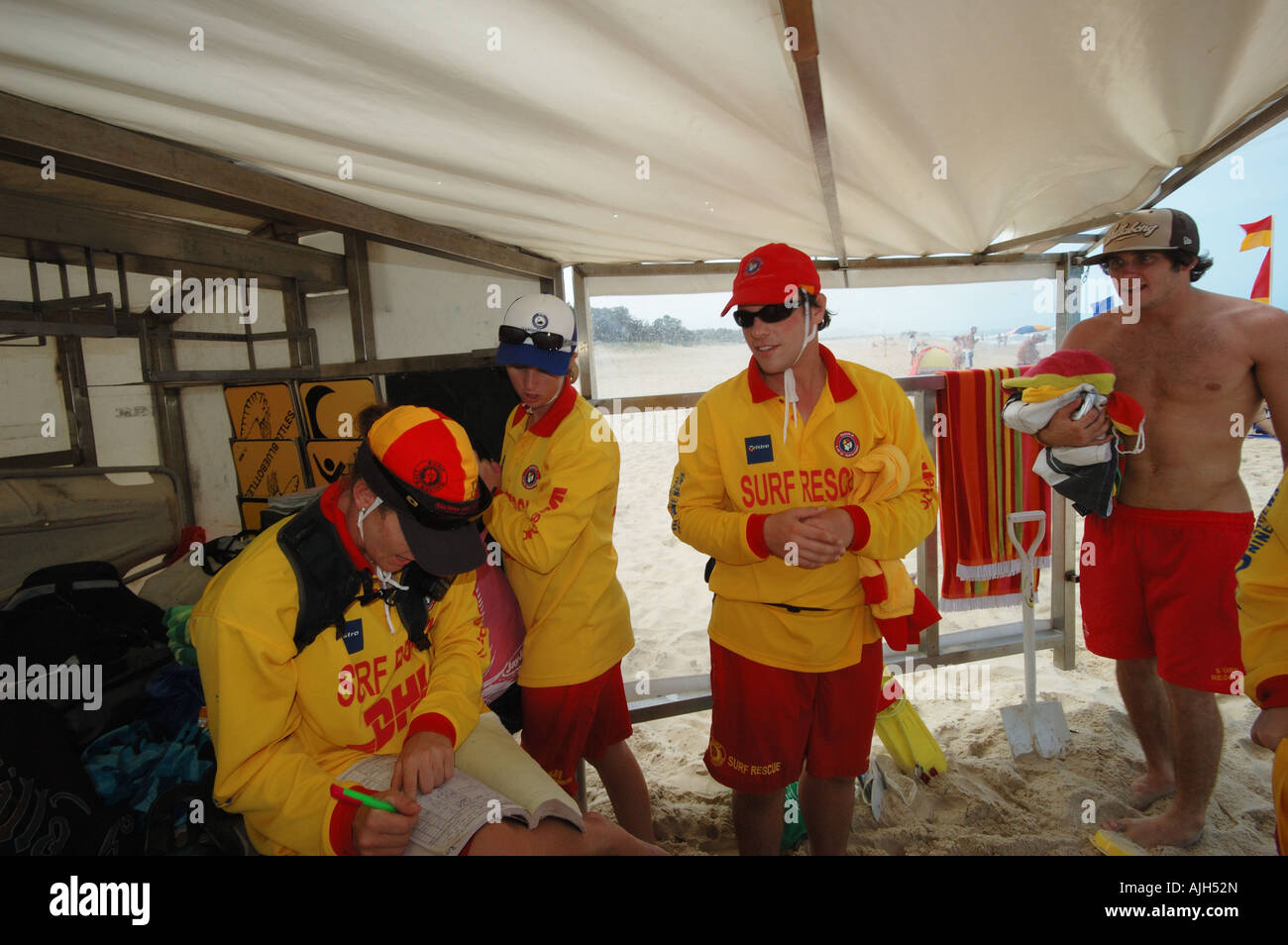 Surf lifesaving beach patrol Foto Stock