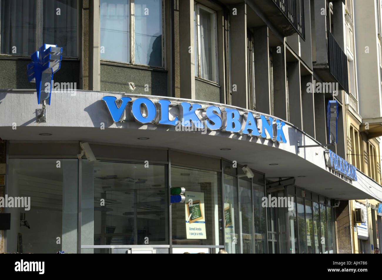 Beograd, vista città, Volksbank Foto Stock