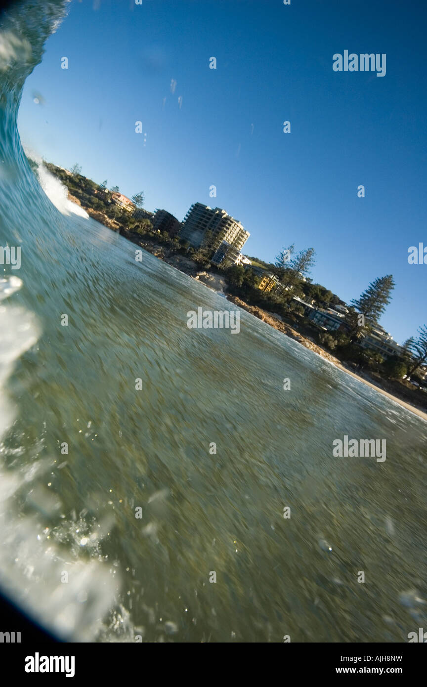 Navigare in mare e cielo Coolum Beach Sunshine Coast di Queensland in Australia Foto Stock