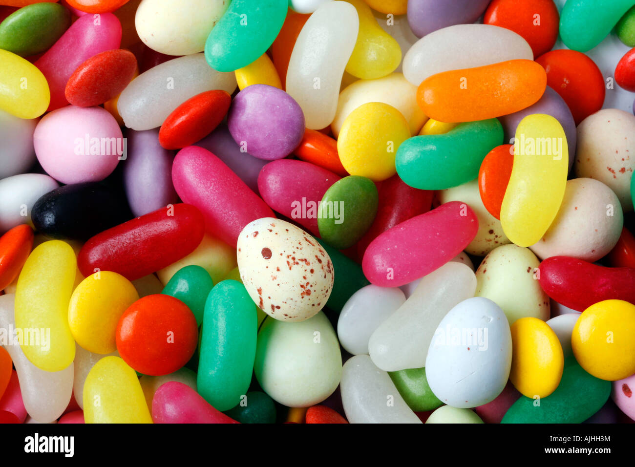 Close up sullo sfondo di tutti i tipi e colorato candy Foto Stock