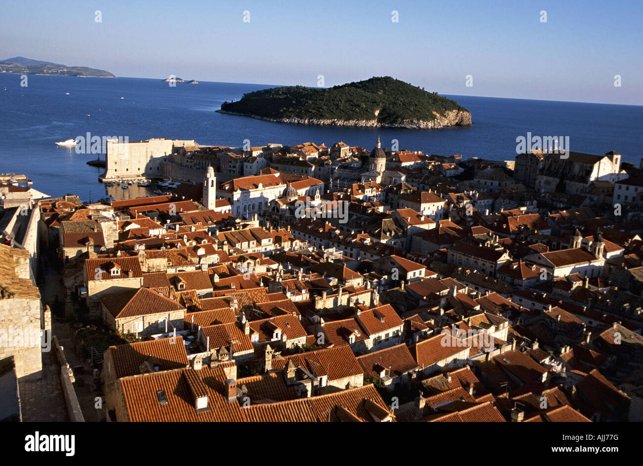 Kroatien Dalmatien Dubrovnik - Altstadt von Dubrovnik | Croazia Dalmazia Dubrovnik - Centro storico della città di Dubrovnik Foto Stock