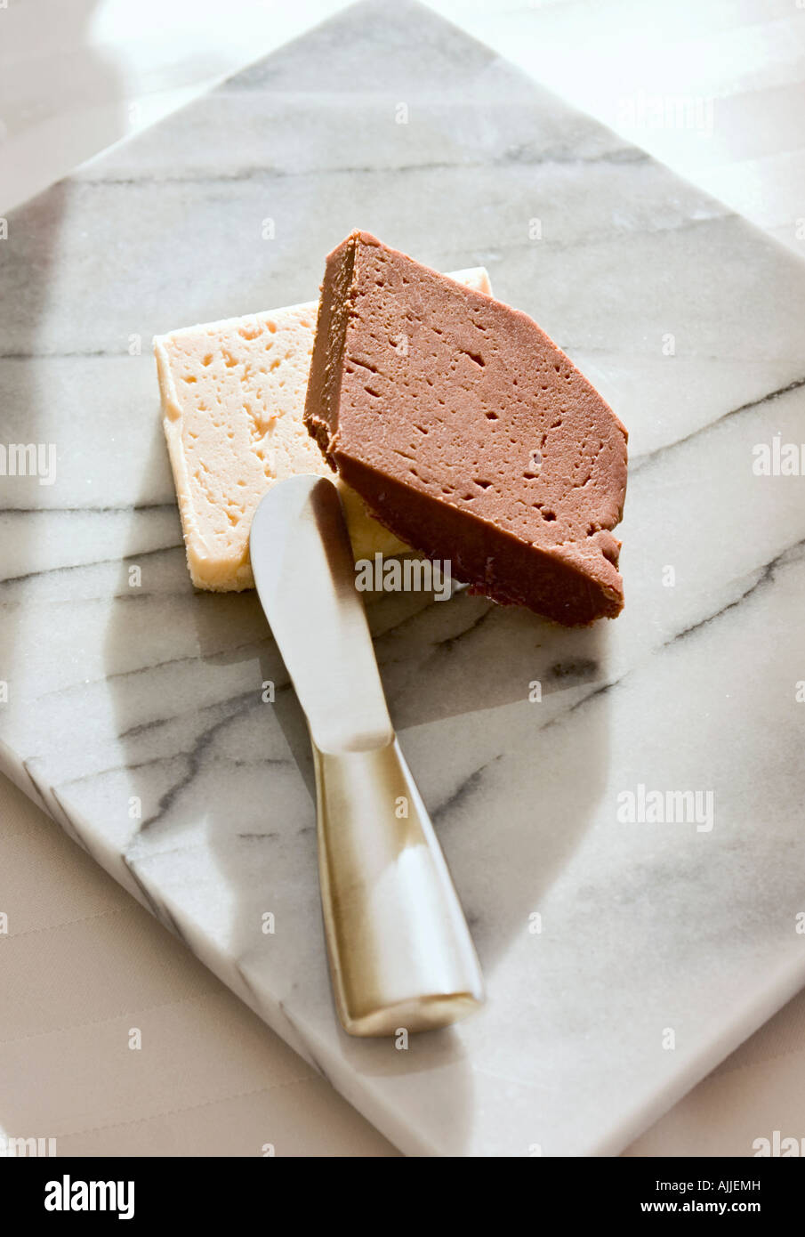 White & cioccolato fondente Foto Stock