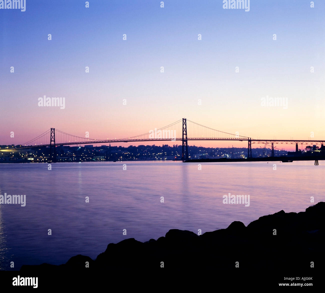 Angus L. Macdonald Bridge, Halifax, Nova Scotia Foto Stock