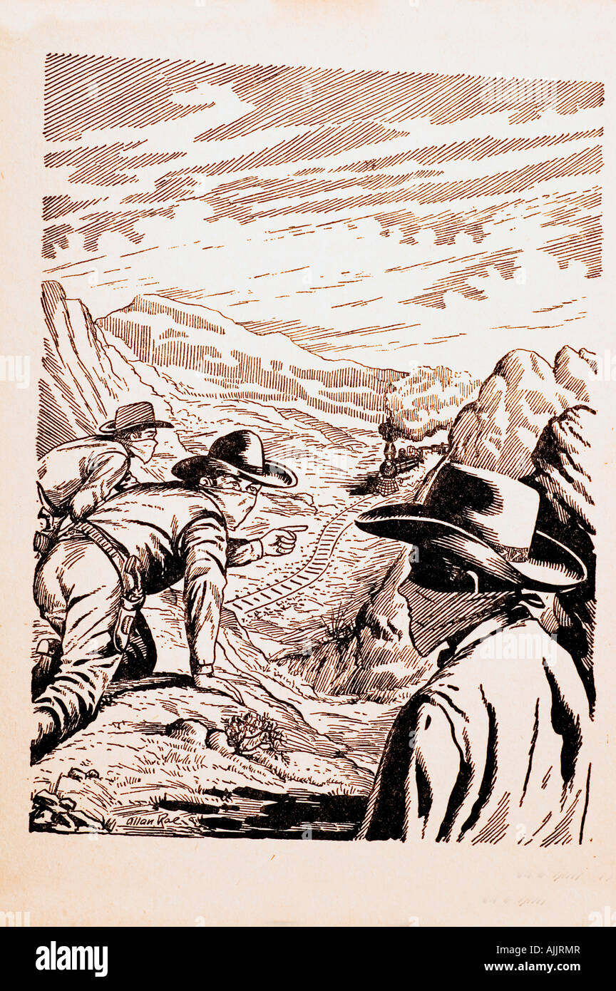 Cowboy cartoon da anni cinquanta Foto Stock