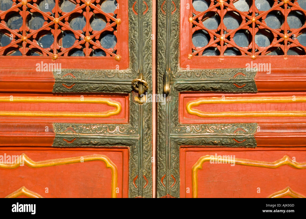 Red Gate nella Città Proibita di Pechino CINA Foto Stock