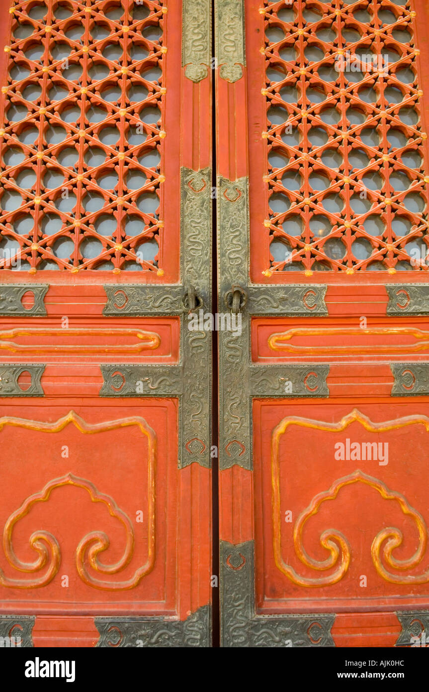 Red Gate nella Città Proibita di Pechino CINA Foto Stock