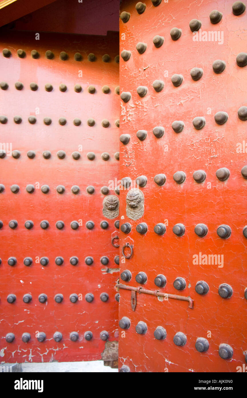 Red Gate nella Città Proibita Patrimonio Unesco Pechino CINA Foto Stock
