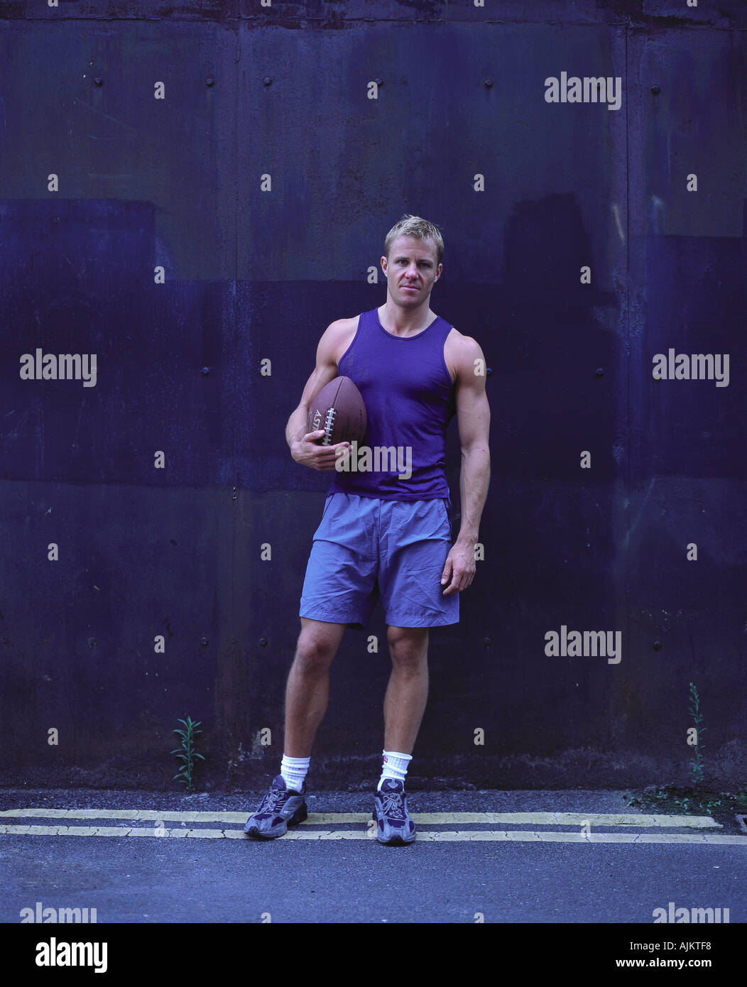 Giocatore di football americano Foto Stock