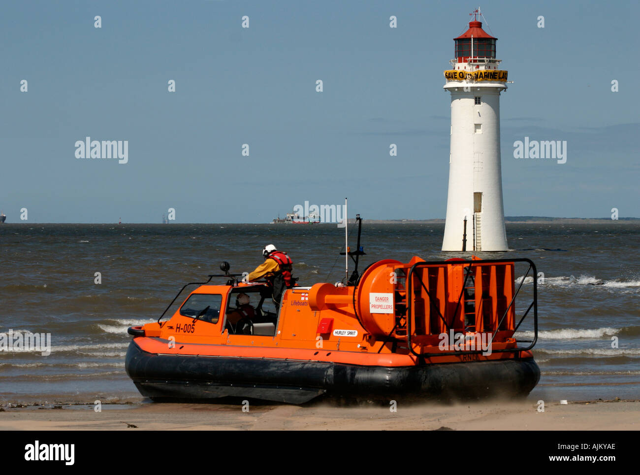 New Brighton scialuppa di salvataggio Hovercraft Foto Stock