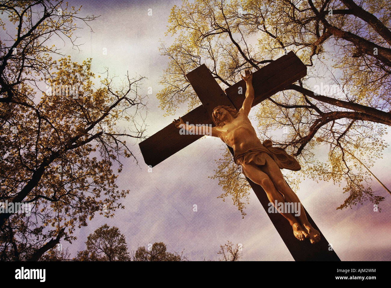 Statua di Cristo sulla croce Foto Stock