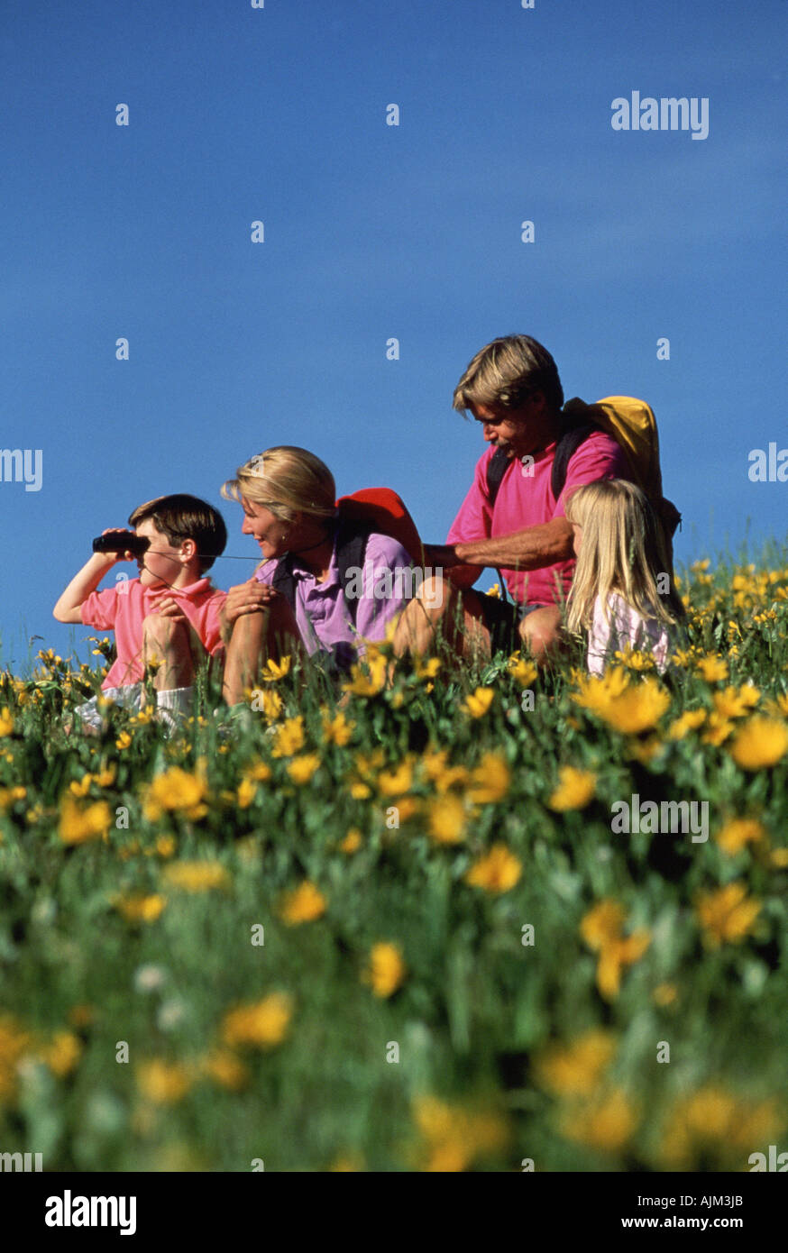 Escursionismo in Wasatch Mountains dello Utah Foto Stock Escursionismo in Wasatch Mountains dello Utah Foto Stock