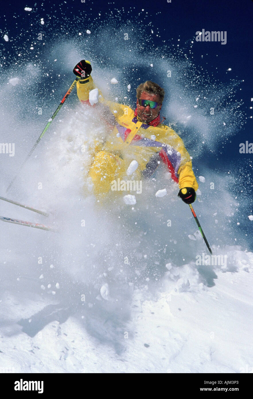 Sciare a Snowbird Ski Resort in Utah vicino a Salt Lake City Foto Stock Sciare a Snowbird Ski Resort in Utah vicino a Salt Lake City Foto Stock