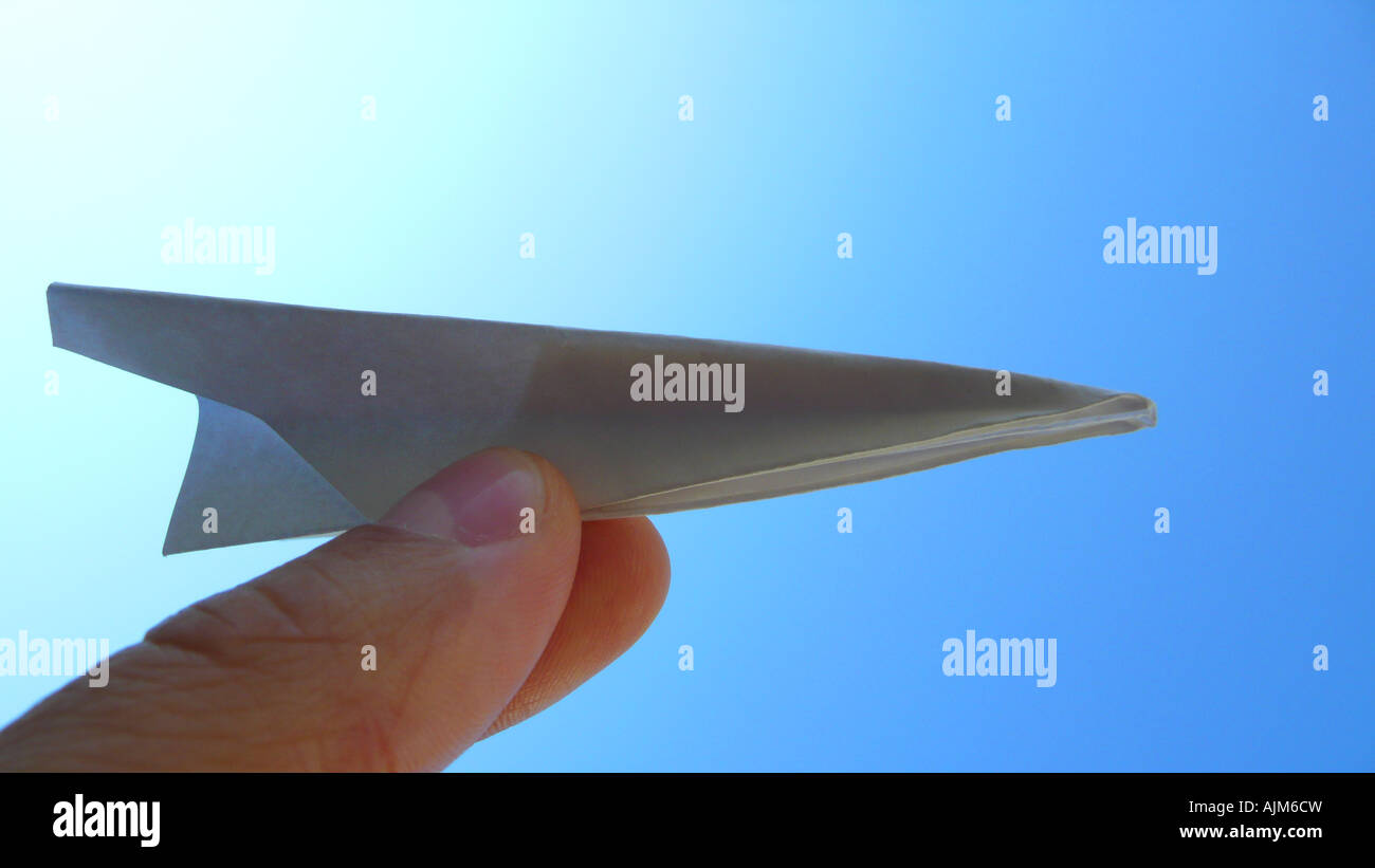 aereo di carta Foto Stock