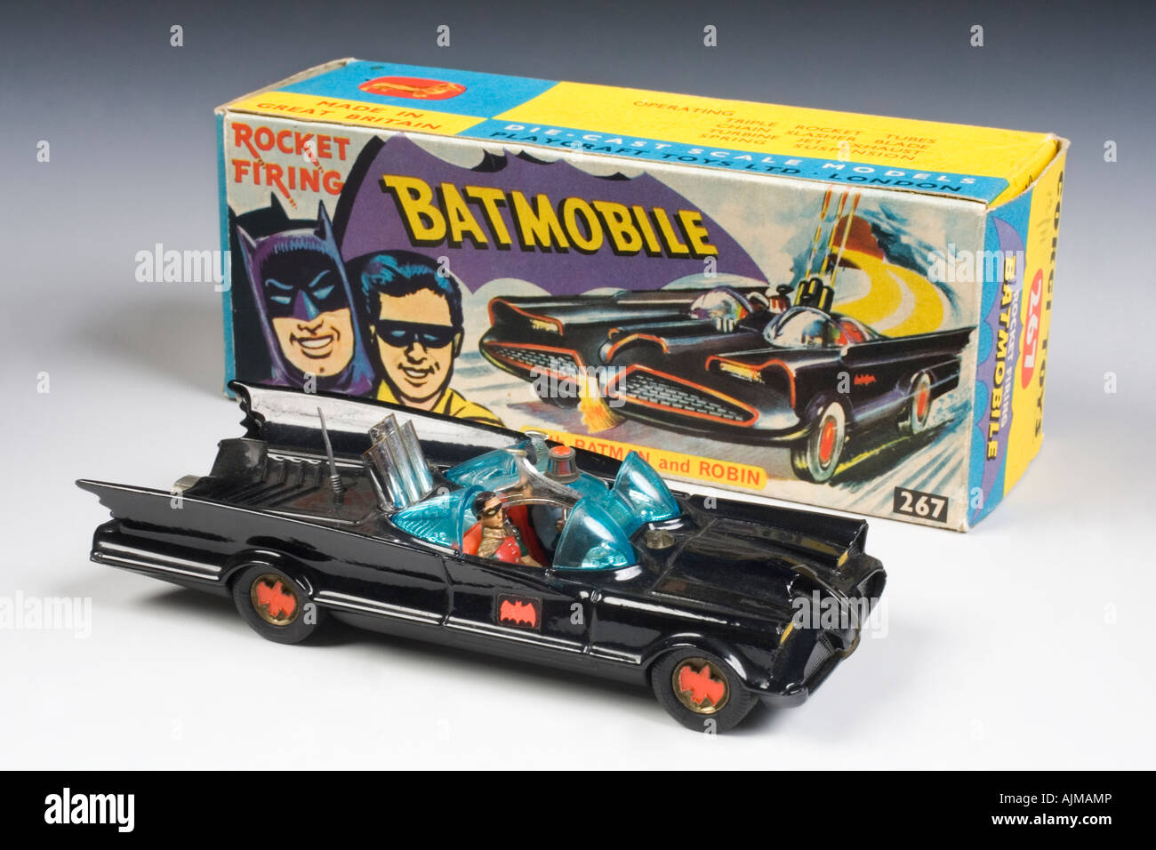 La Batmobile . Corgi modello pressofuso no.267. Rilasciato 1966-1967 Foto Stock