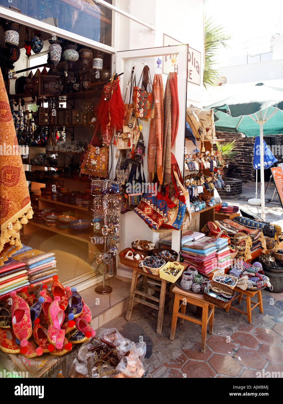 Bodrum Bar Street negozio di souvenirs, Turchia Foto Stock