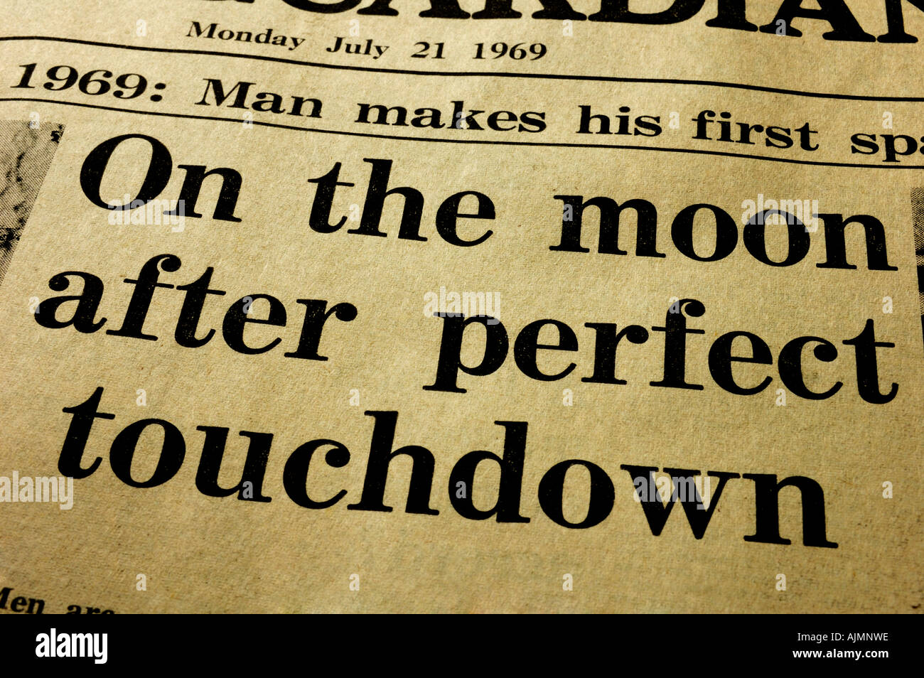 L'uomo sulla luna. Foto Stock