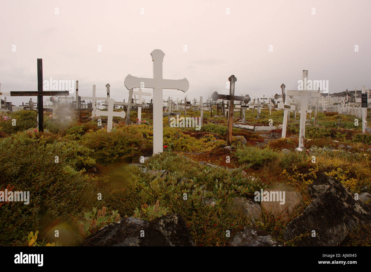 Cimitero di Ilulissat. Foto Stock