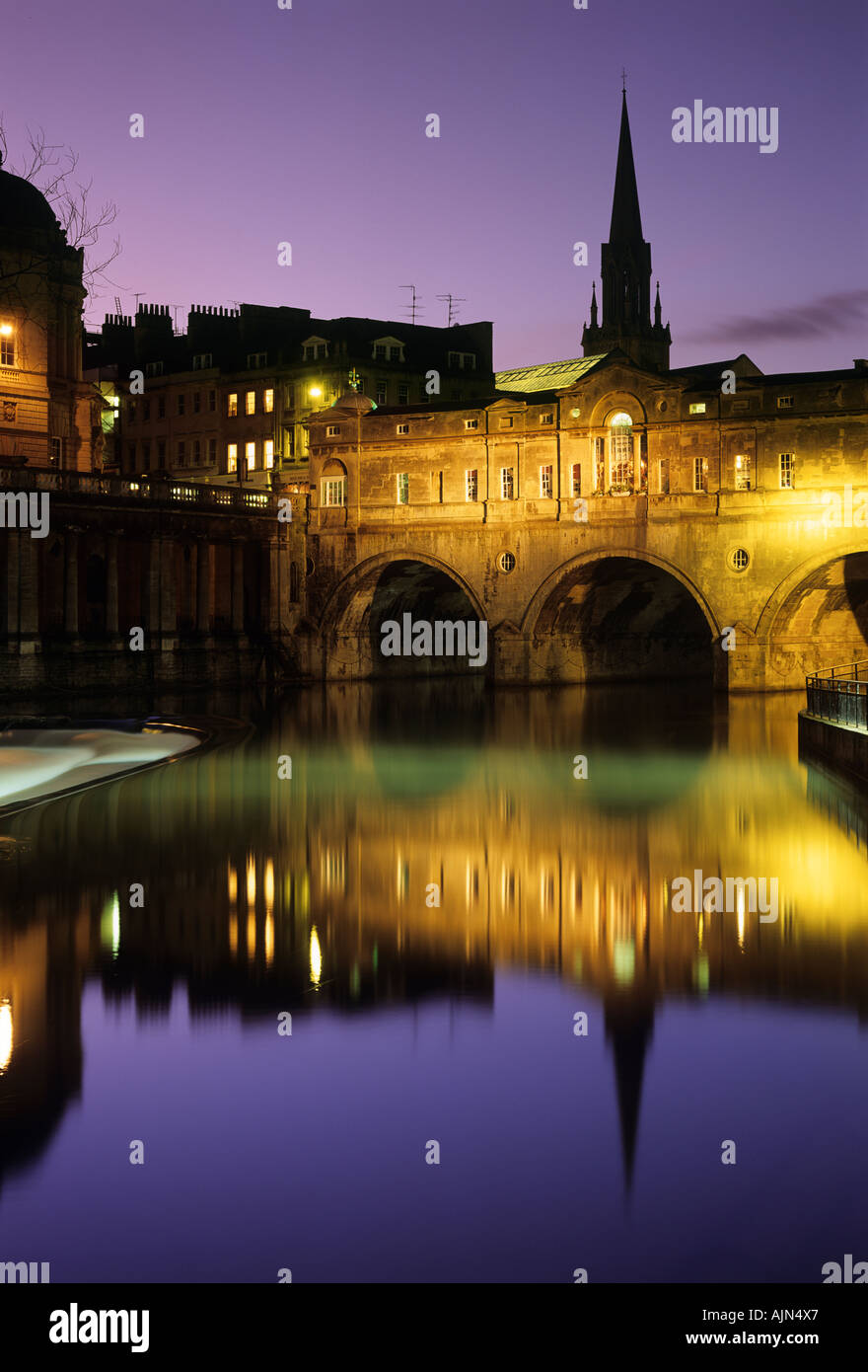 Pulteney Bridge Bath Somerset England Regno Unito Foto Stock