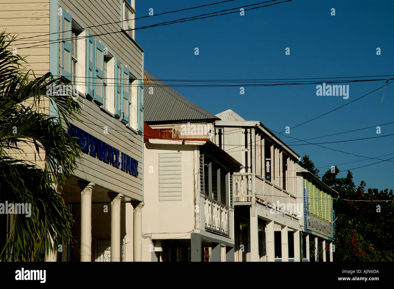 St Kitts West Indies Caraibi Basseterre architettura francese Foto Stock