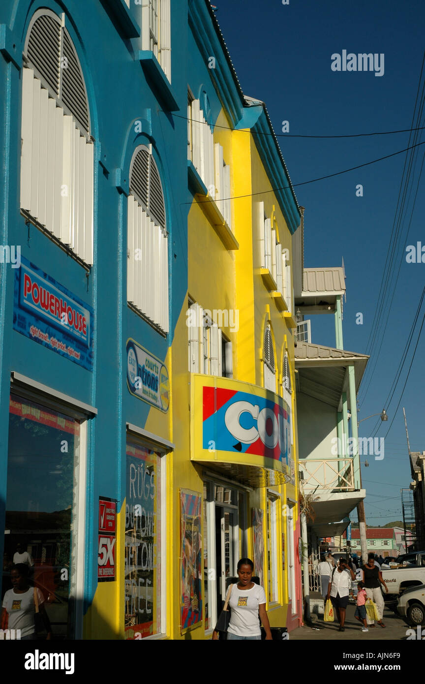 St Kitts West Indies Caraibi Basseterre Shopping Foto Stock
