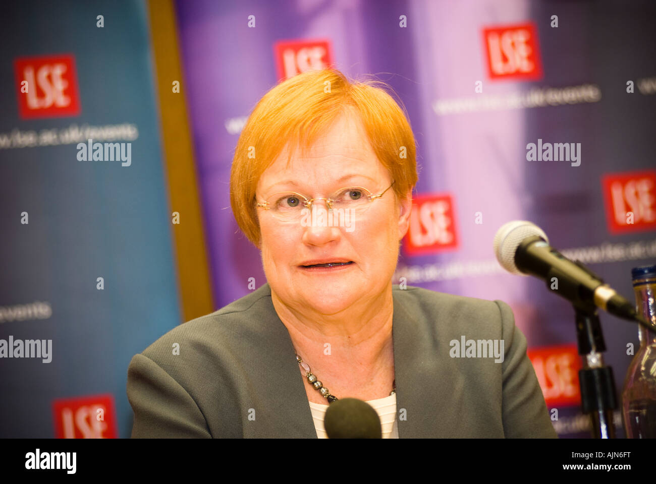 Finlandia Il Presidente Tarja Halonen Foto Stock