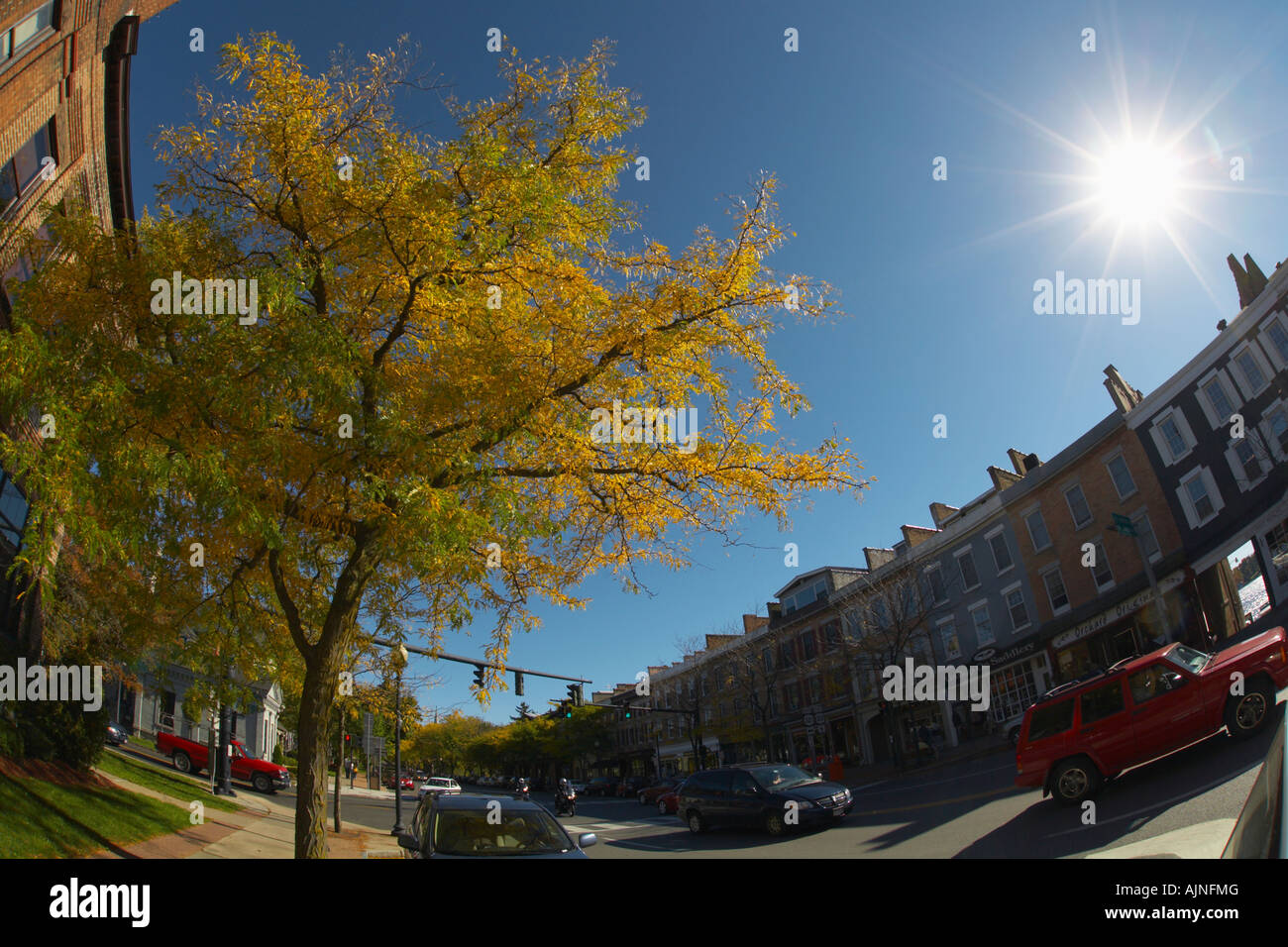 Genesee Street in Skaneateles New York Stati Uniti Foto Stock