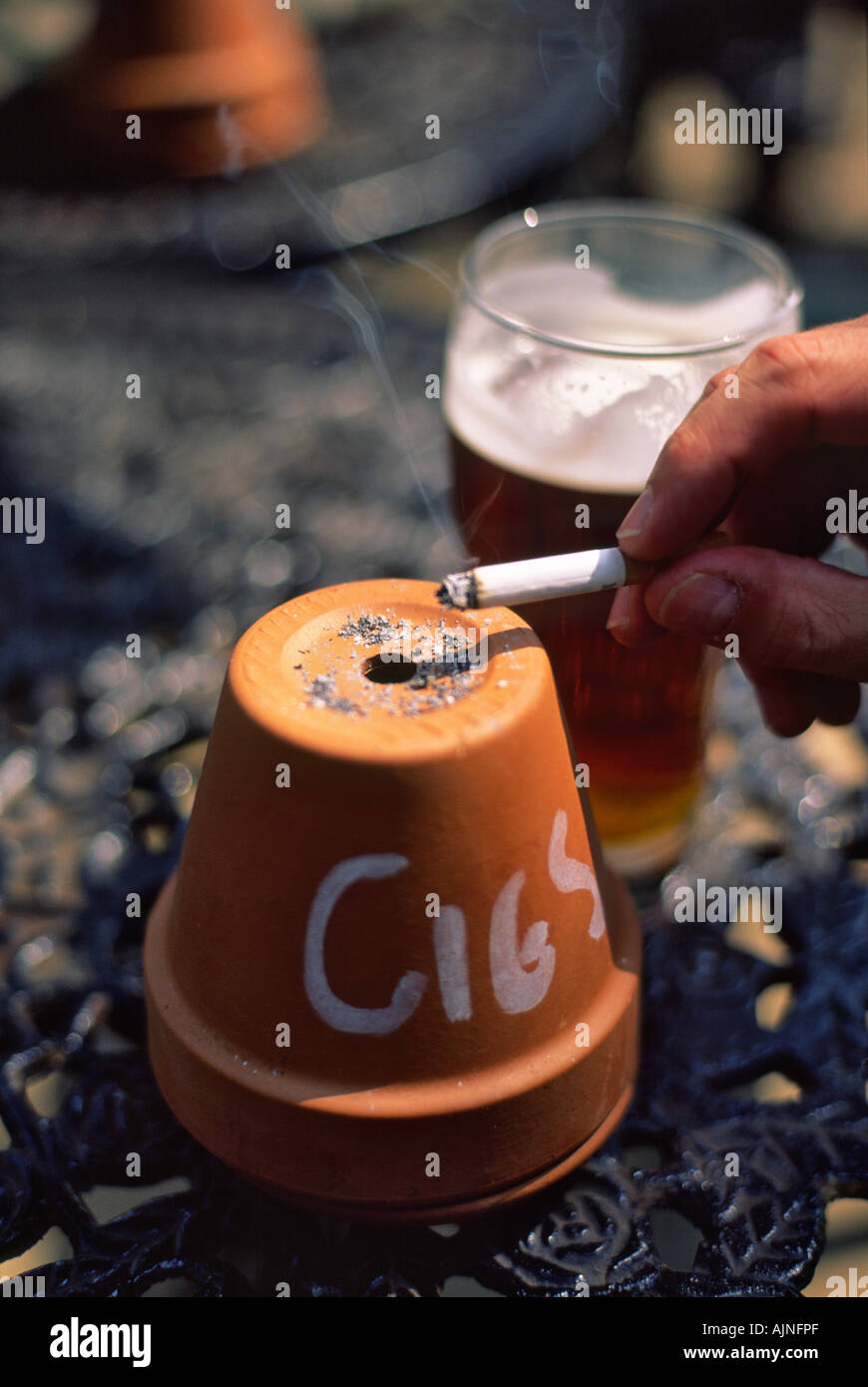 Birra e froci Foto Stock