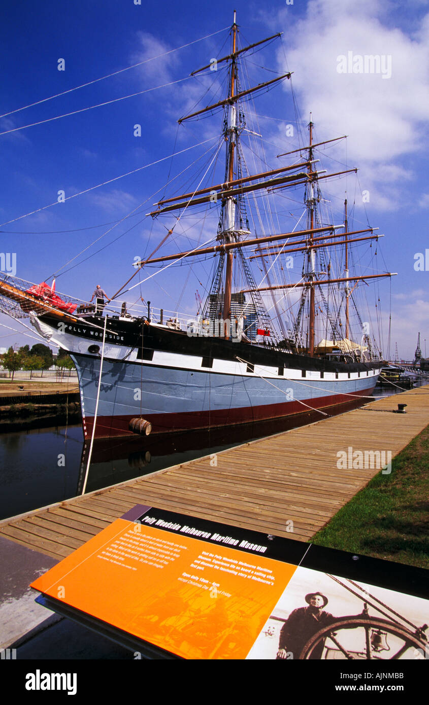 Polly Woodside maritime Museum, Melbourne Foto Stock