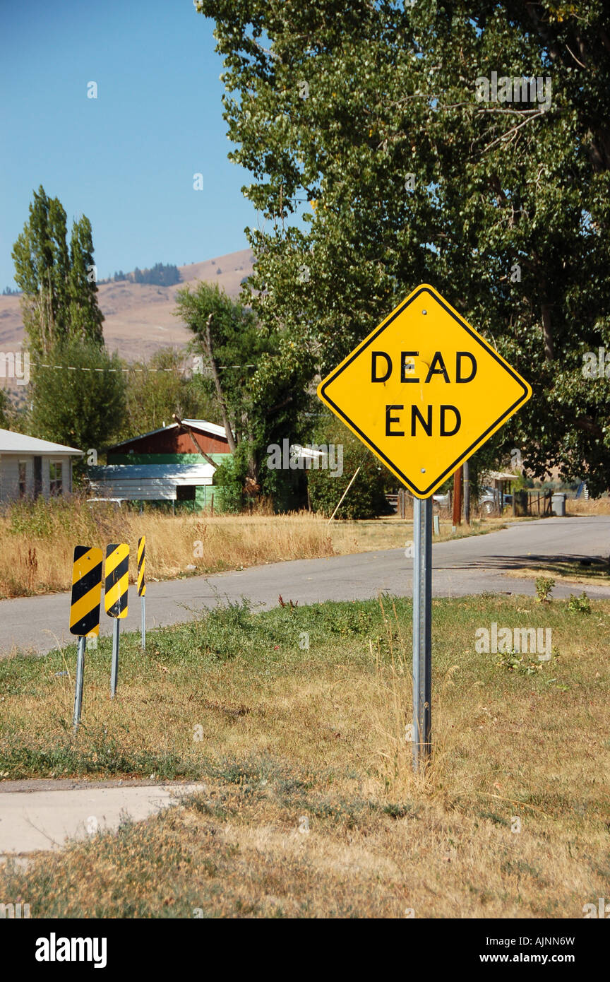 Dead End road sign, America Foto Stock