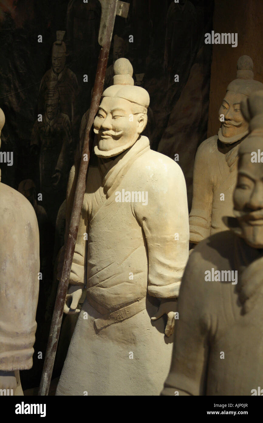 Replica dei guerrieri di terracotta Foto Stock