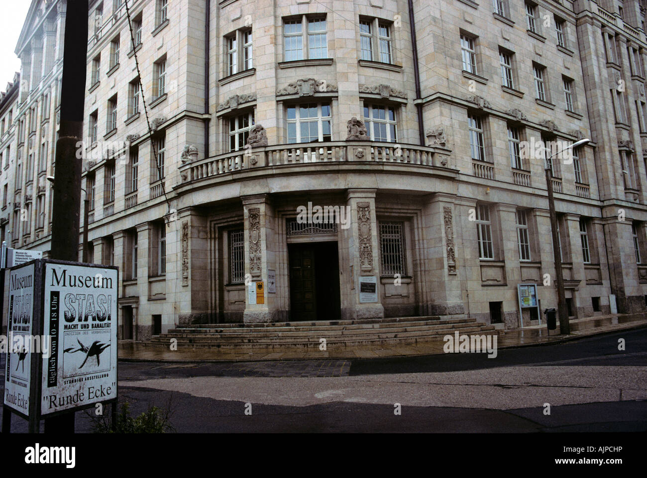 Stasi Museum. Leipzig, Germania. Sul 'angolo tondo" o Runde Ecke Foto Stock