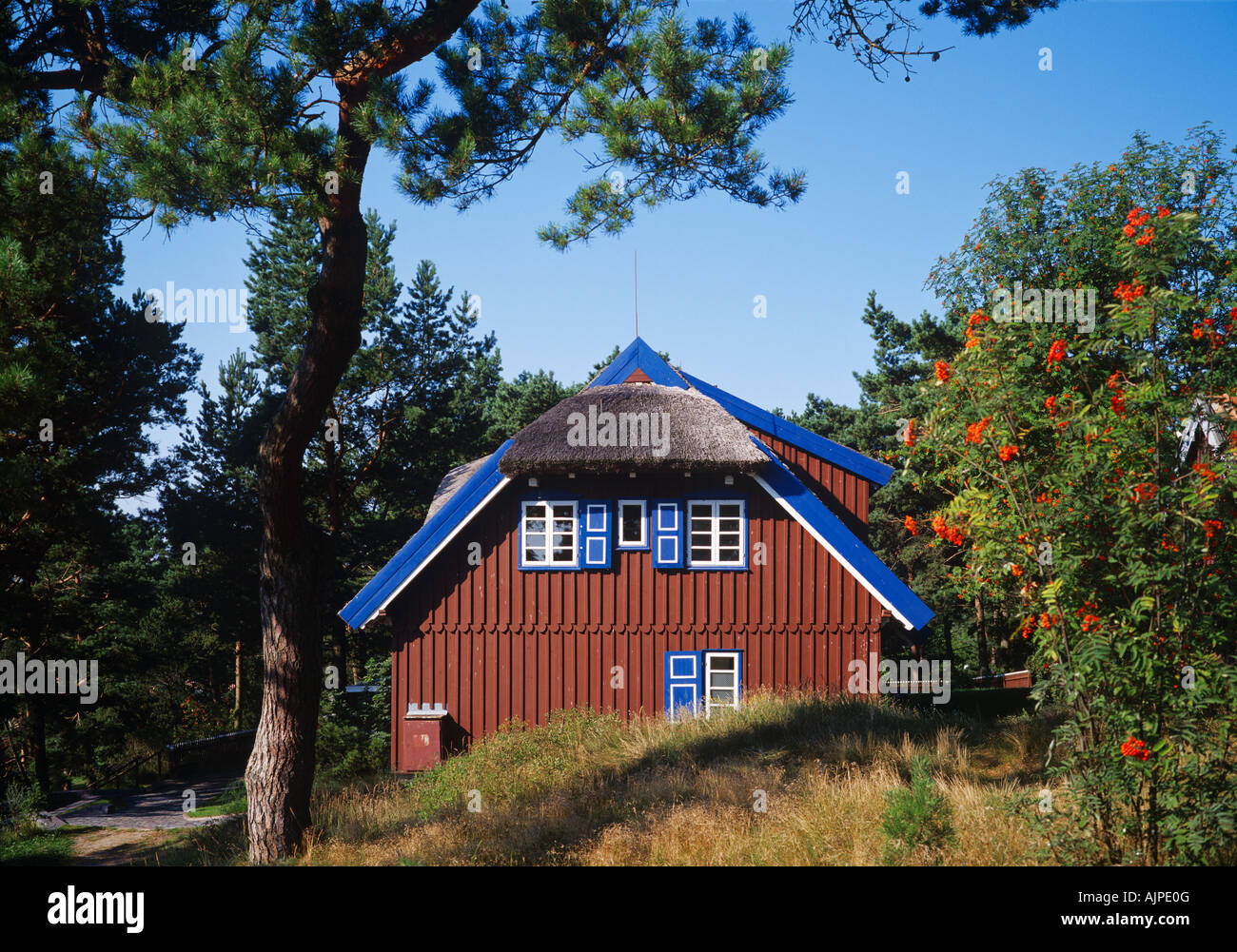 Cottage estivi (1930-32) del vincitore del premio nobel Thomas Mann (Nida Curonian Spit, Lituania). Oggi la sua la Thomas Mann museo. Foto Stock