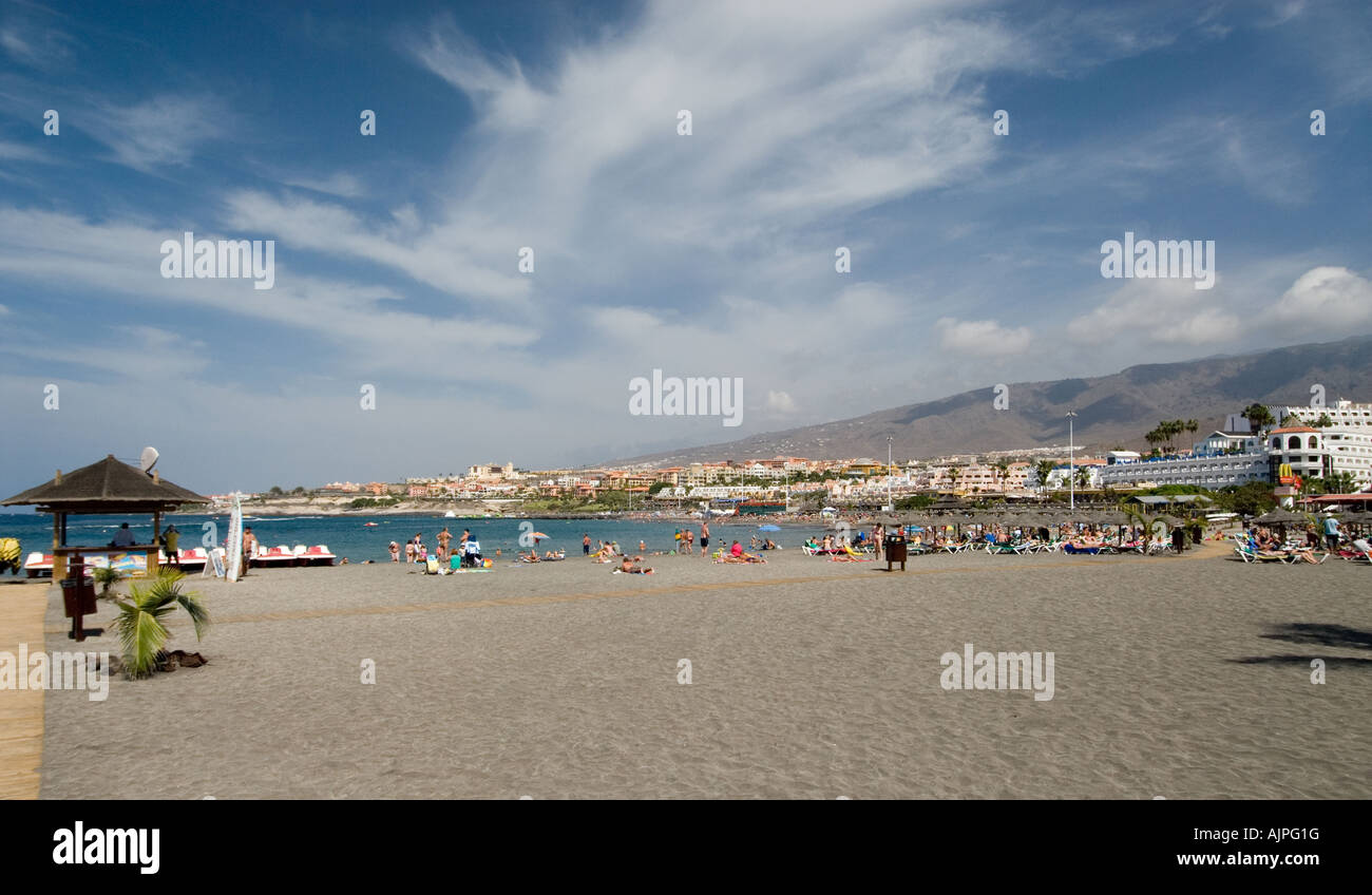 Playa de Torviscas e Playa Fanabe de las Americas Tenerife Isole Canarie Spagna Foto Stock