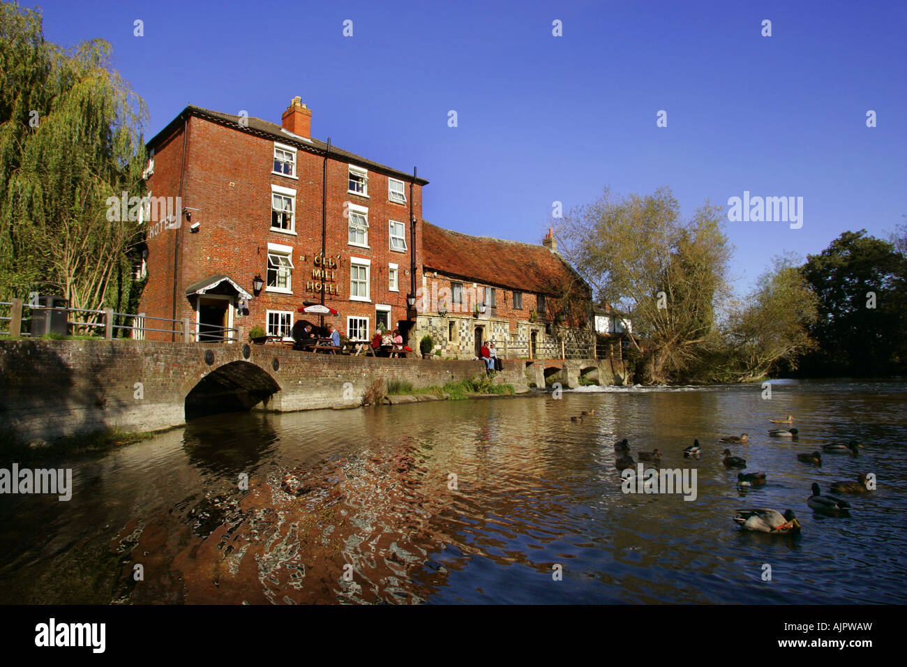 Old Mill Hotel a Harnham a Salisbury, Wiltshire, Regno Unito. Foto Stock